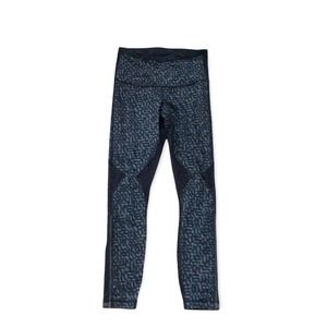 Lululemon Tech Mesh Wunder Under Leggings Black Pattern 6